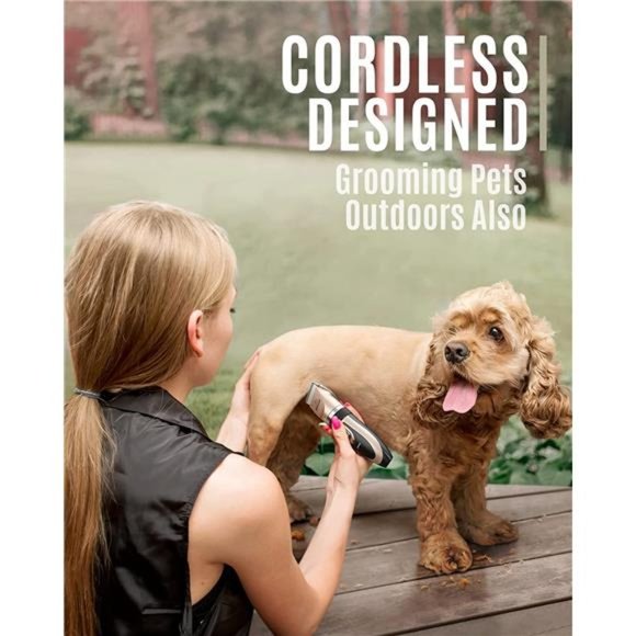 Dog Shaver Clippers Low Noise Rechargeable Cordless Electric Quiet Hair Clippers - Picture 2 of 6
